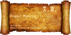 Kugel Matild névjegykártya